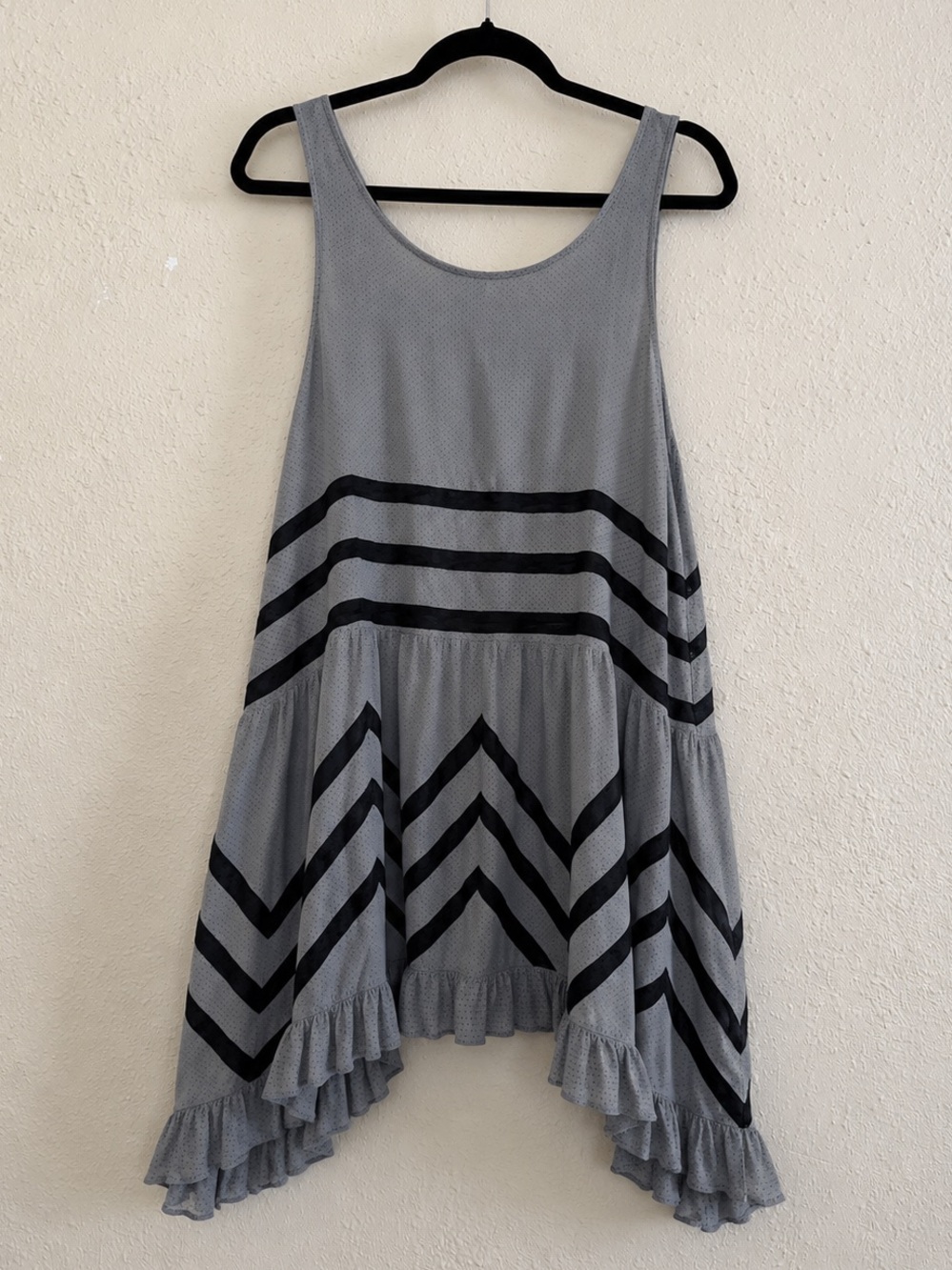 Intimately x Free People | Voile & Lace Trapeze Slip Dress – Iron Grey - Size M - Picture 3 of 4
